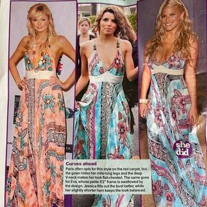 Tricia Fix Long Floral Printed dress | 2006